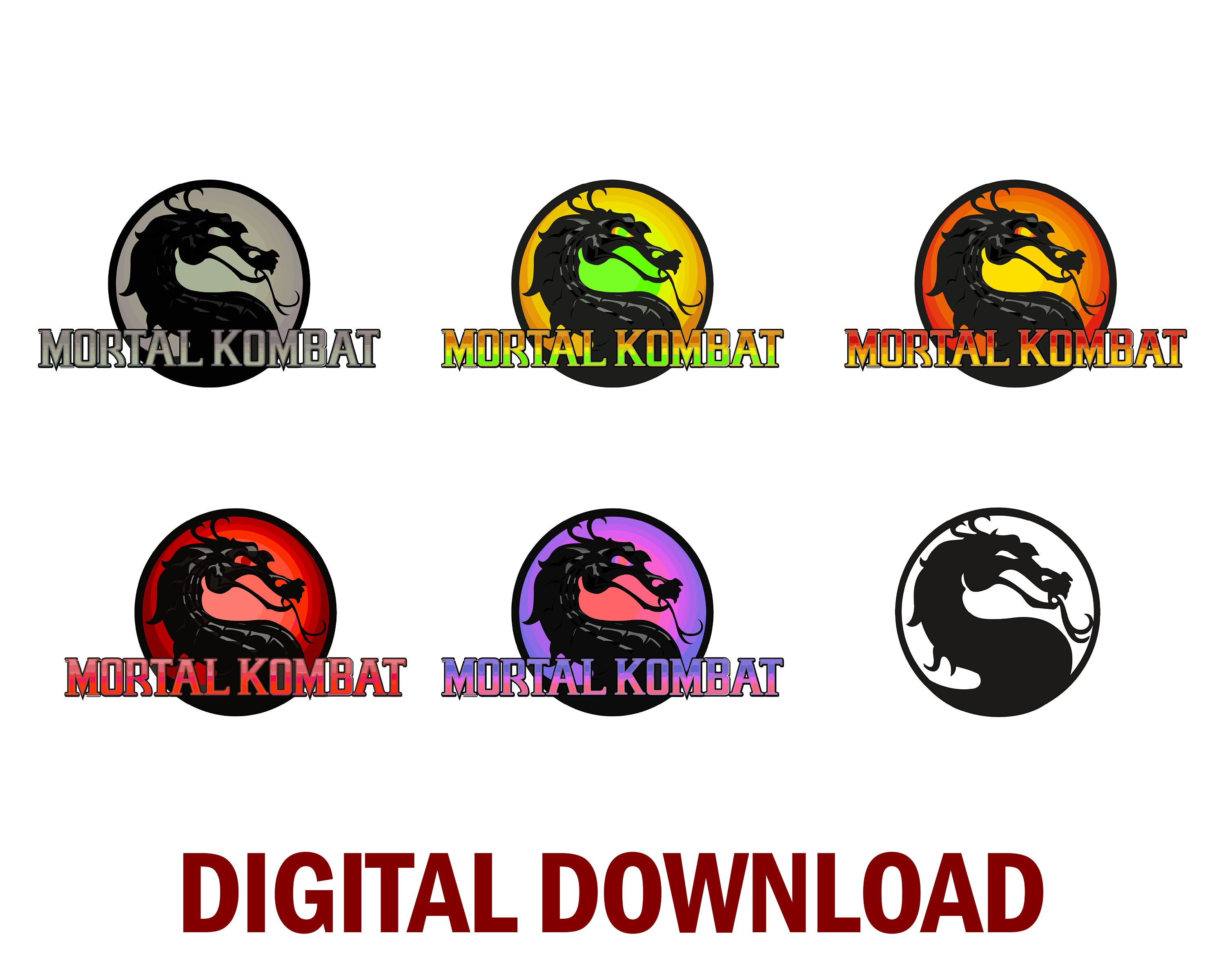 21 Mortal Kombat Logos Bundle Svg Png Mortal Kombat Dragon - Etsy UK