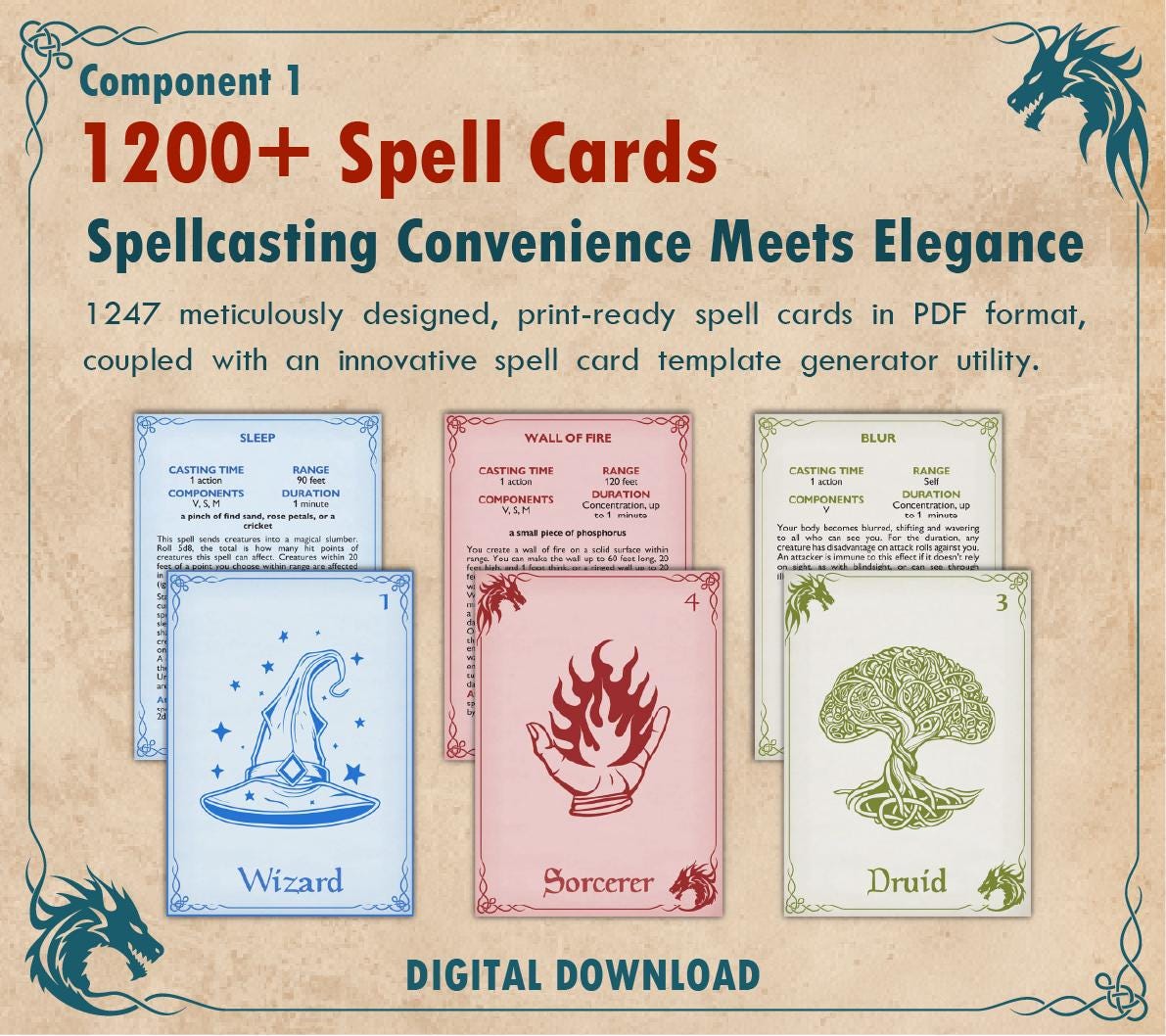 Ultimate Dnd Playing Card Bundle: Spell, Monster, Item, NPC, Adventure ...