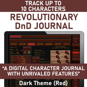 Caderno digital do jogador DnD, Dungeons and Dragons 5e Digital RPG Journal, folha de inventário digital D&D com livro de feitiços, planejador de acampamento DnD