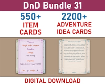 Adventure Idea Cards and Item Cards Bundle (SRD5.1)