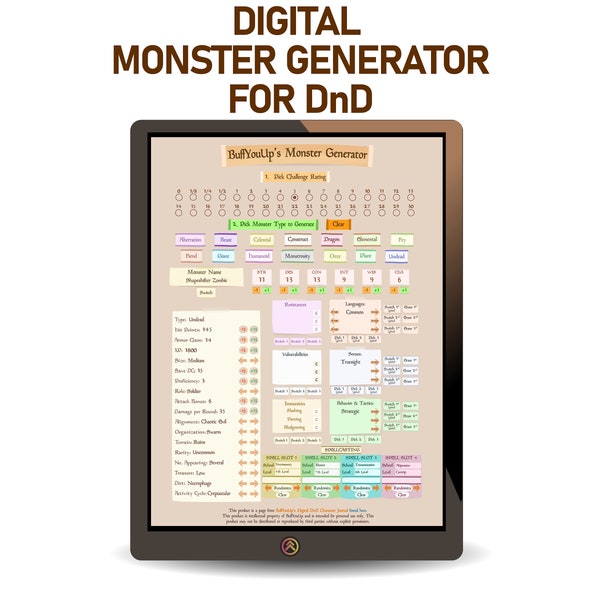 Dungeons and Dragons Generator Etsy