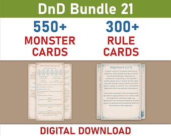 Monster Cards and Rule Cards Bundle (SRD5.1)
