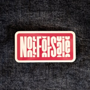 Niet te koop sticker 4"x2.2"