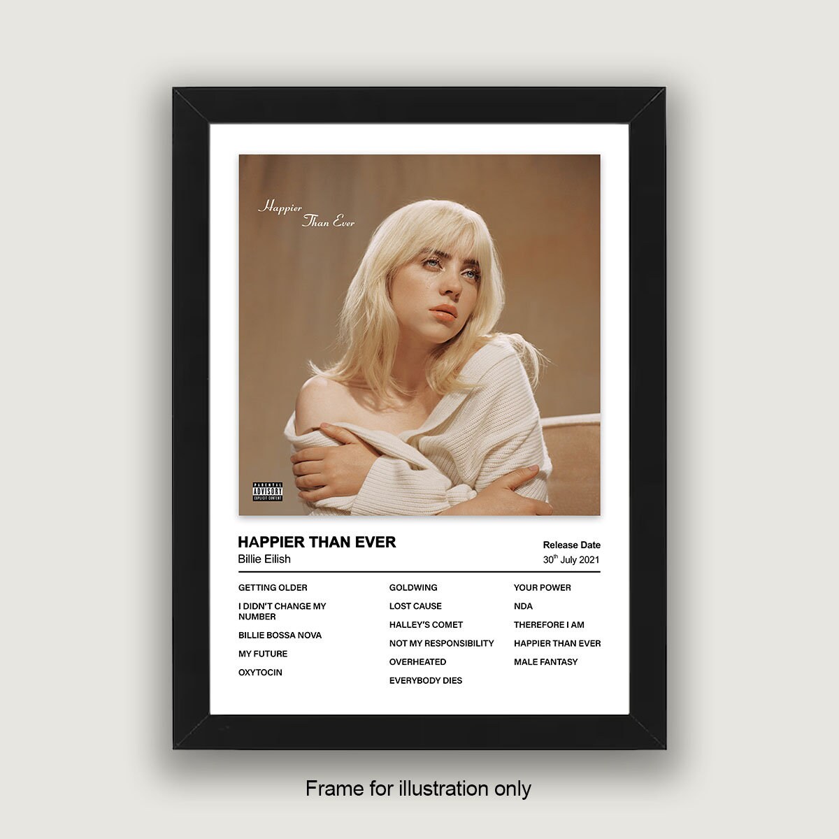 Discover Billie Eilish - Happier Than Ever Poster