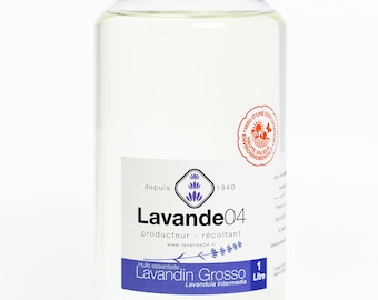 1 L Huile Essentielle Lavandin Grosso 1 Litre Direct producteur Provence 100% pure et naturelle Idéal fabrication de savon, bougie, lessive