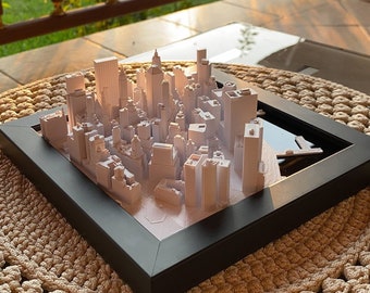 Lower Manhattan, New York Model 3D Printed - New York City 3D Map - Hostess Gift - Bookshelf Decor - Teen Room Decor - Realtor Closing Gift