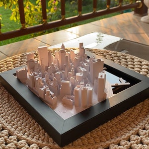 Lower Manhattan, modello di New York stampato in 3D - mappa 3D di New York City - regalo per hostess - decorazione per libreria - decorazione per camera per adolescenti - regalo di chiusura per agente immobiliare