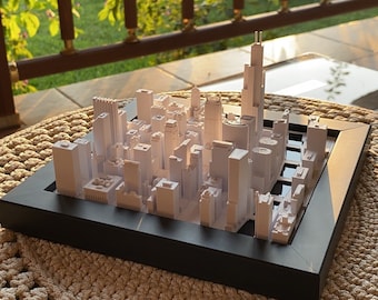 Chicago-stadsbeeldmodel – ingelijst architectonisch decor, stadssouvenir