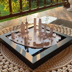 Modèle de Shanghai imprimé en 3D - Chine, Shanghai - Chinois - Cadeau pour hôtesse - Décoration d'étagère - Décoration de chambre esthétique - Cadeau de clôture pour agent immobilier