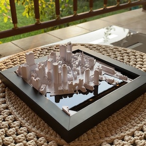 Modello di Boston stampato in 3D - Mappa di Boston - Regalo per hostess - Decorazione per libreria - Decorazione estetica per la camera - Regalo di inaugurazione della casa - Regalo di chiusura per agente immobiliare