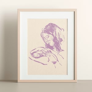 Aangepaste lijntekening, familieportret, minimalistische illustratie, aangepaste kunst, cadeau voor stellen, zeer fijne tekeningen, portret van foto, moederschapsportret
