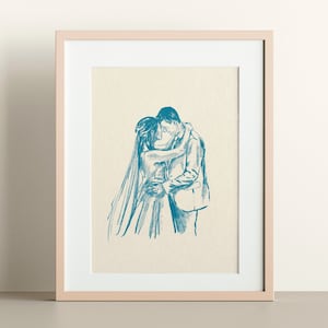 Ritratto personalizzato, arte minimalista, disegno di coppia, arte lineare, ritratto da foto, ritratto di famiglia, regalo personalizzato, commissione artistica