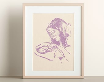 Custom Line Drawing, Family Portrait, Minimalist Illustration, Custom Art, Couples Gift, Line Art, Portrait from Photo, Maternity Portrait