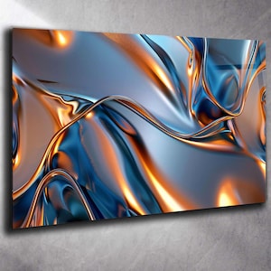 Luxury Gold Abstract Tempered Glass Wall Art , Panoramic Wall Art, Tempered Glass Backsplash Extra Large Wall Art Wall Art for Mom decor