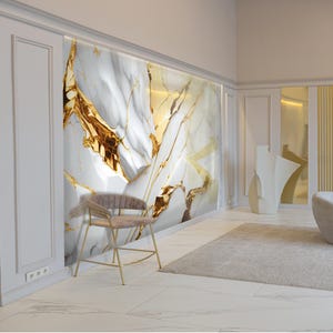 Gold Marble Tempered Glass Wall Art, Modern Luxury Decor - Etsy