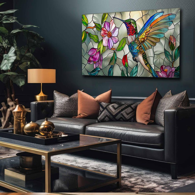Stained Glass Painting Tempered Glass Wall Art Beeeater, Stained Glass