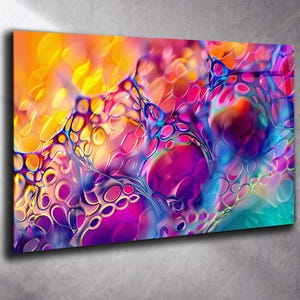 Vitrail d&#39;art mural en verre trempé coloré, art mural panoramique, dosseret en verre trempé extra large, art mural pour décoration de maman