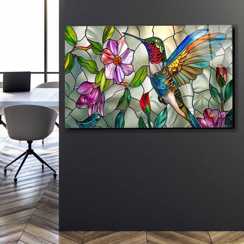 Stained Glass Painting Tempered Glass Wall Art Beeeater, Stained Glass