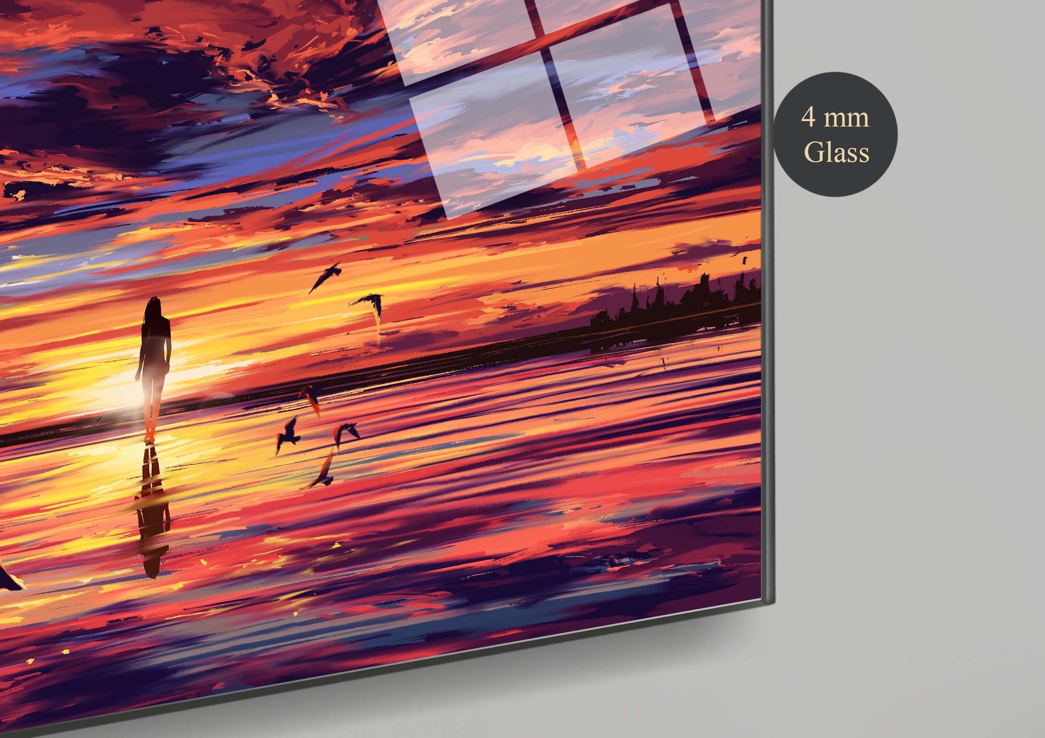 Tempered Glass Wall Arthome Decorwall Hangingextra Large Etsy