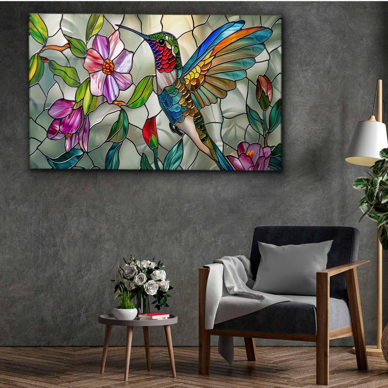 Stained Glass Painting Tempered Glass Wall Art Beeeater, Stained Glass