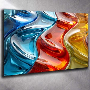 Vitrail d&#39;art mural en verre trempé coloré, art mural panoramique, dosseret en verre trempé extra large, art mural pour décoration de maman