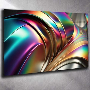 Abstract Tempered Glass Wall Art Colorful, Panoramic Wall Art Tempered Glass Backsplash Extra Large Wall Art Wall Art for Mom Wall decor