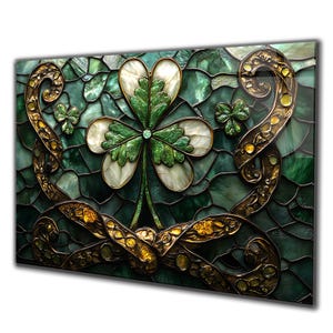 Clower Tempered Glass Wall Art Stained Glass Panoramic Wall Art Tempered Glass Backsplash Extra Large Wall Art Wall Art for Mom