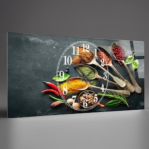Tempered Glass Abstract Wall Clock, Tempered Glass Wall Clock For Kitchen, Housewarming Gift,Unique Home Decor extra large clock