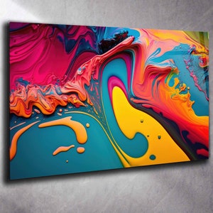 Colorful Tempered Glass Wall Art Abstract  , Panoramic Wall Art Tempered Glass Backsplash Extra Large Wall Art Wall Art for Mom decor