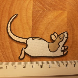 Leuke rat patch naaien op kawaii liefdadigheid onderdak
