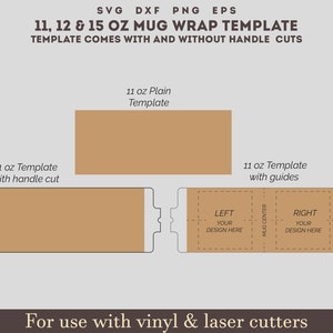 11 oz Mug Template Set, Full Wrap Template, Mug Full Wrap template, sublimation mug template, Full Wrap mug, cricut mug press