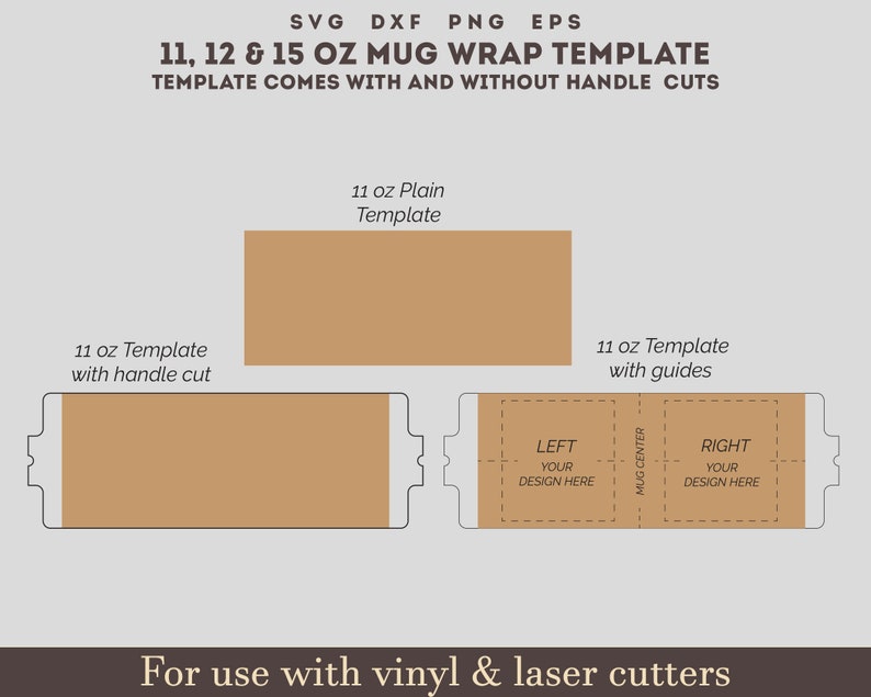 11 oz Mug Template Set, Full Wrap Template, Mug Full Wrap template, sublimation mug template, Full Wrap mug, cricut mug press