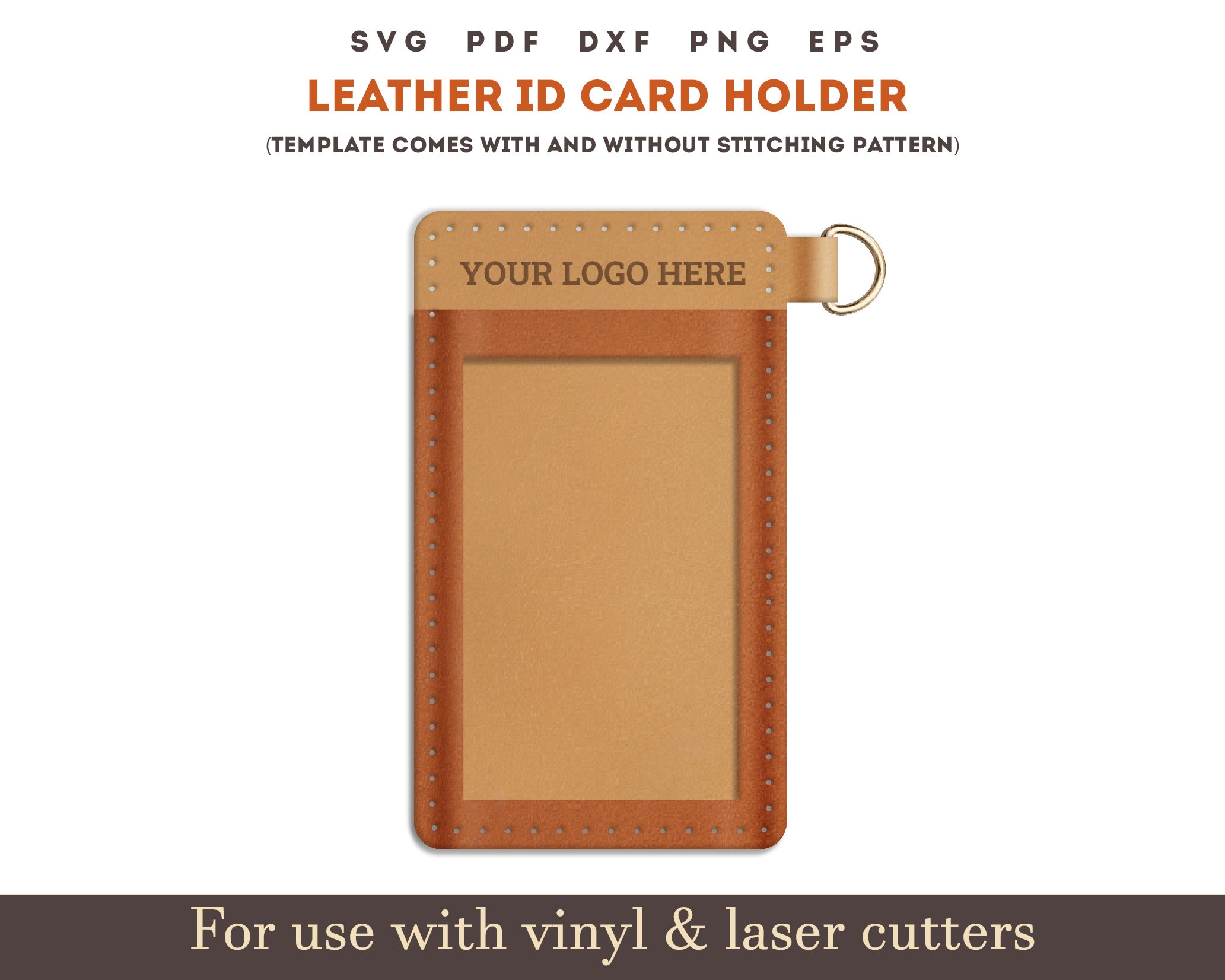 ID Card Holder Vertical Pdf Svg Leather Id Card Holder SVG Etsy