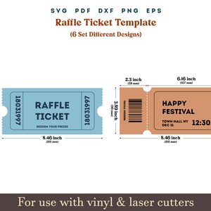 Raffle Ticket Svg, Raffle Ticket PNG PDF Template, Retro Ticket SVG Png ...