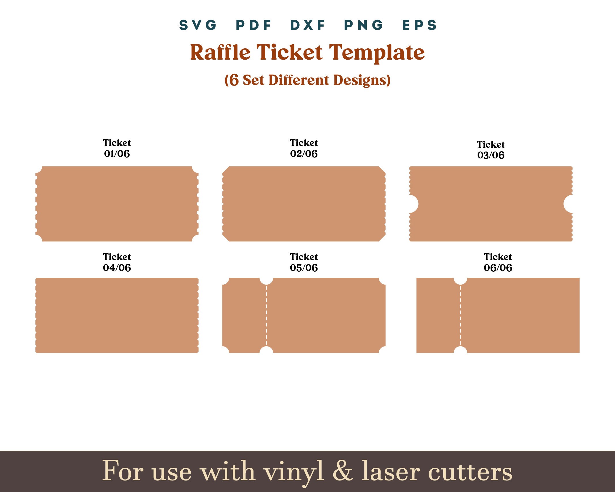 Raffle Ticket Svg, Raffle Ticket PNG PDF Template, Retro Ticket SVG Png ...