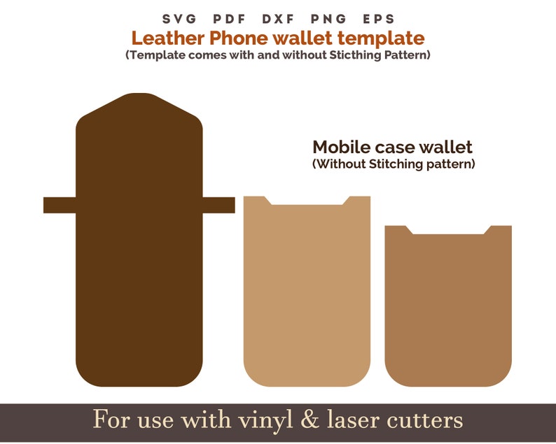 leather Phone Bag wallet Pattern svg, Cross Body phone Bag SVG Sewing Pattern, PDF Phone bag pattern stitched Phone case bag laser cut files
