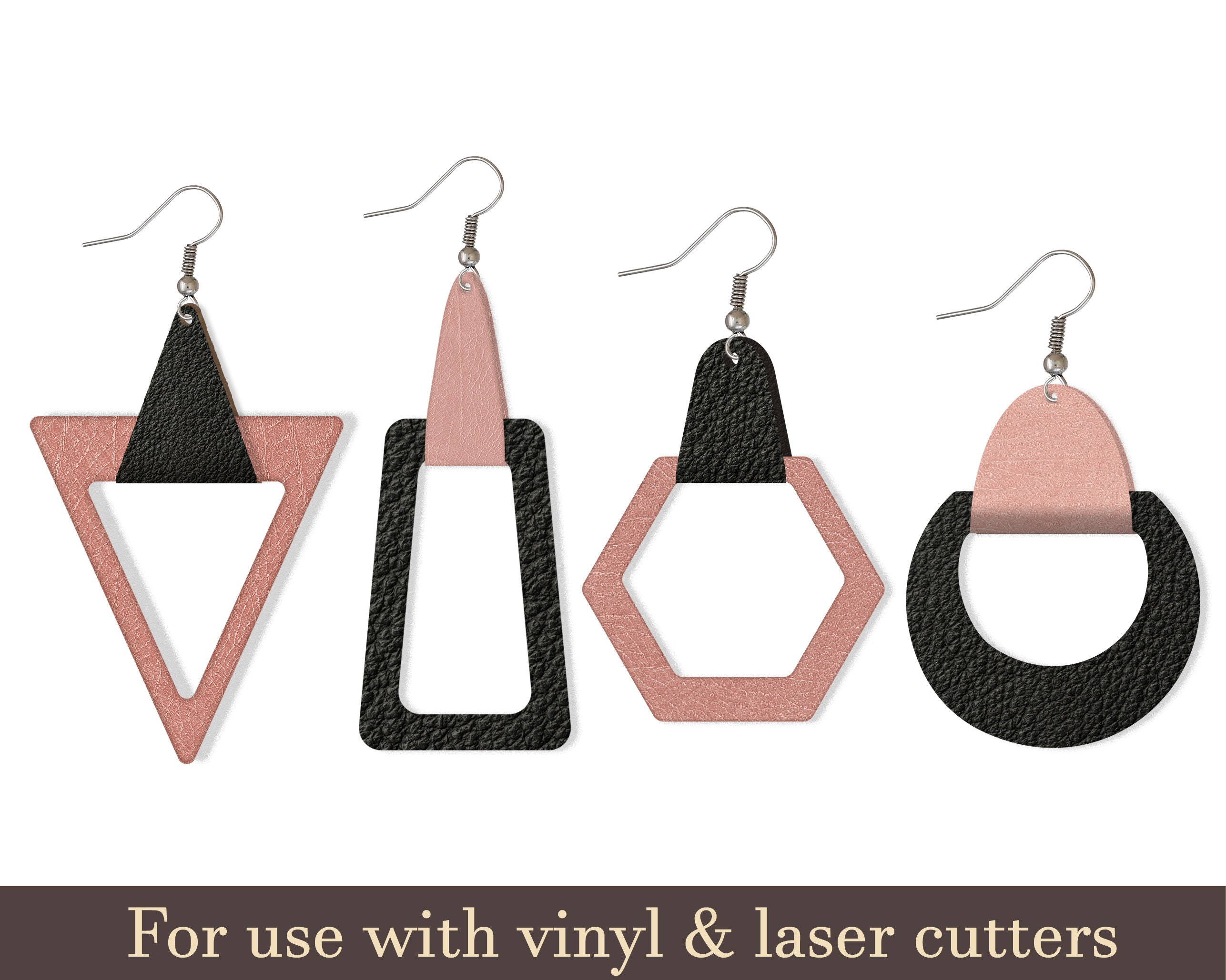Earrings Laser Cut Template Svg Geometrical Earring SVG Faux - Etsy