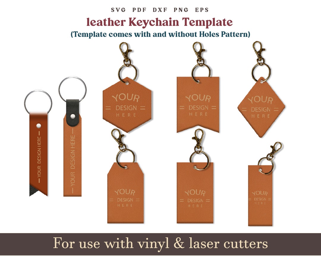 Leather Keychain Template Svg Pdf, 8 Set Tag Keychain Template, PDF Leather Keychain Template Svg Pdf, 8 Set Tag Keychain Template, PDF