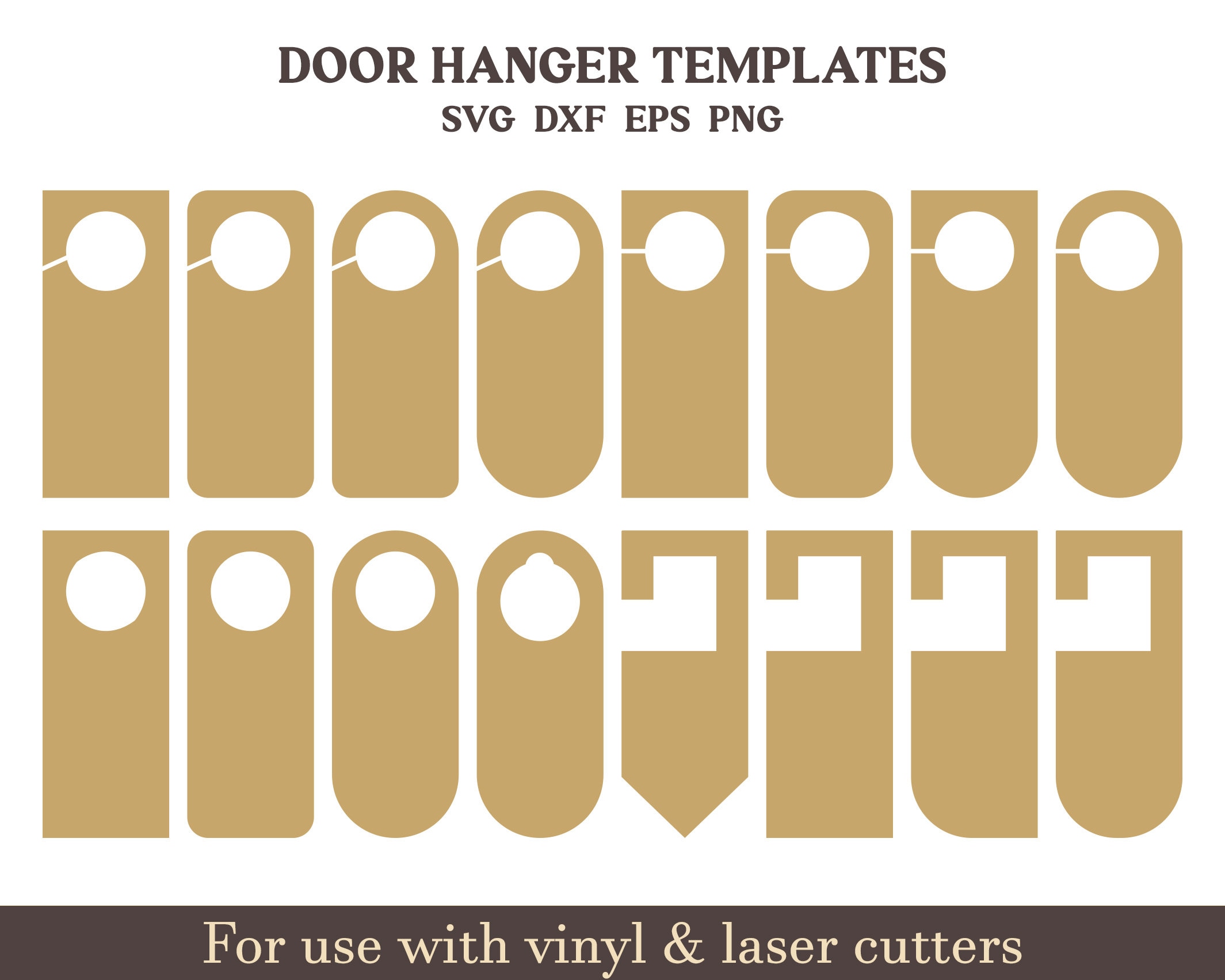 Door Hanger Templates Svg Door Hanger SVG 16 Set Front Door Etsy