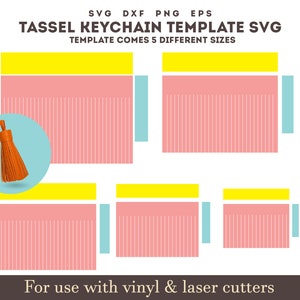 Quaste Schlüsselbund Schlüsselanhänger Schneidvorlage SVG, Kunstleder Geldbörse Fob Schlüsselbund svg, Glowforge Leder Laser-Schnittdatei Bundle svg, Dxf EPS