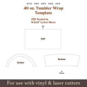 40oz Tumbler Template svg, Sublimation 40 Oz Tumbler PNG, Blank Tumbler wrap svg, cricut press template, full wrap template PDF 300 dpi png