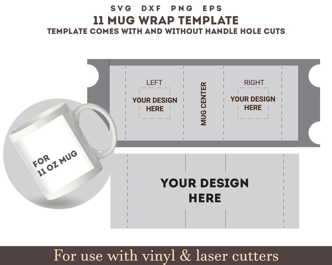 Bubble Mug Rib Template 11 Oz Mug Template Svg, Mug Wrap SVG, Cricut Mug Press, Full Mug Wrap ...