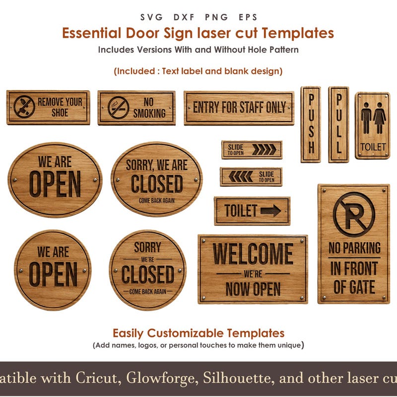 Slide to Open Door Sign - Etsy