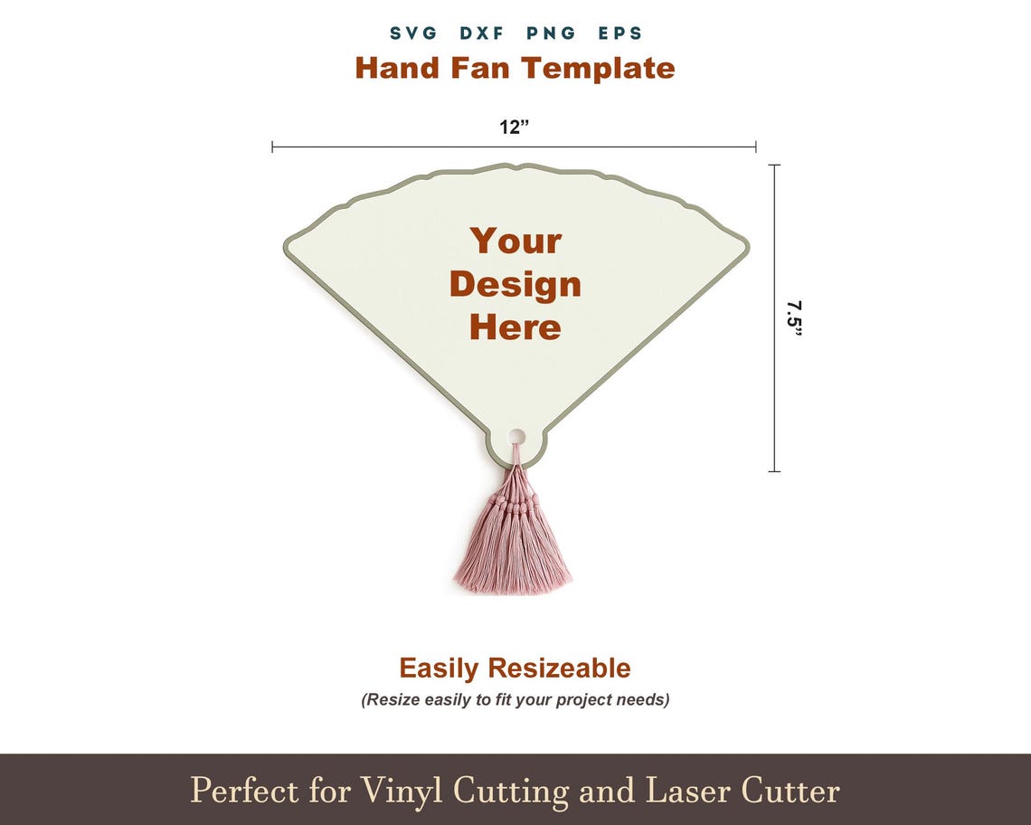 Hand Fan Template SVG, Wedding Fan Svg Pattern, Church Fan Svg, Paddle ...