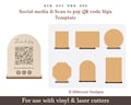 Scan to Pay Sign SVG, Social media QR Code Sign Template, Acrylic wooden Display Stand Sign Template Glowforge SVG Dxf Laser cut Files