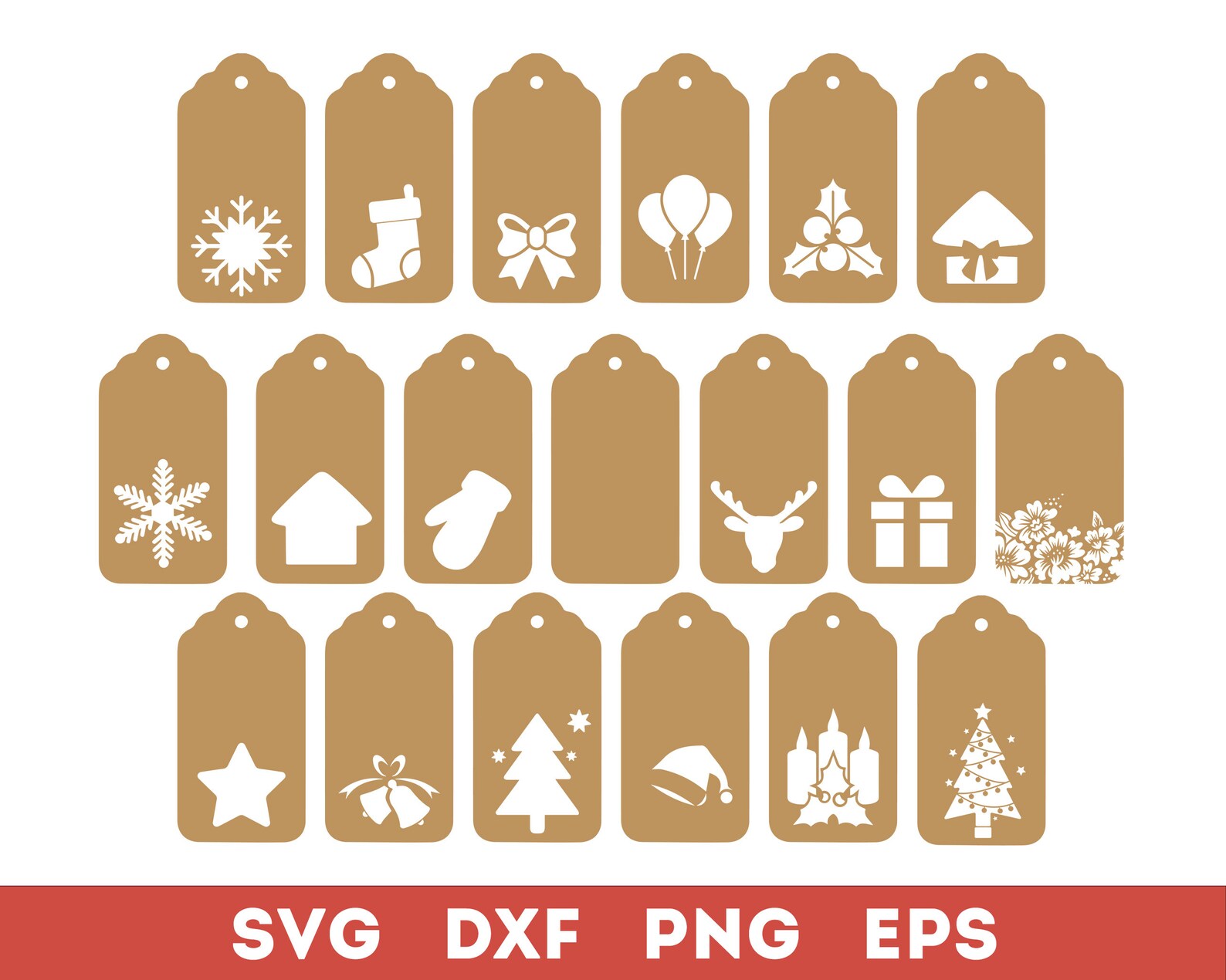Christmas Tags Svg Bundle Christmas Gift Label Template Svg - Etsy