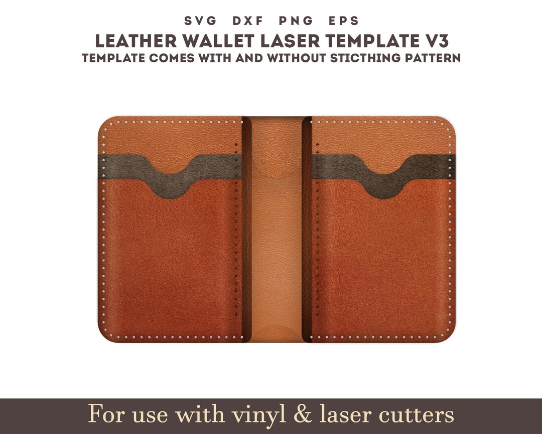 Leather Wallet Svg, Squid Wallet Pattern, Bifold Vertical Wallet Svg ...