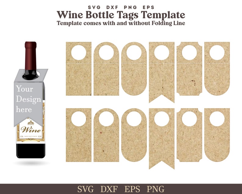 Wine Bottle Label Template SVG Bundle Mini Wine Bottle Gift - Etsy