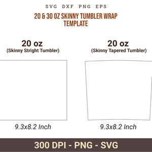 20oz skinny thumbler wrap png svg template