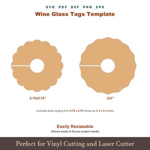 Wine Glass Tag Template SVG, Wine Glass Name Tag Svg, Bachelorette, Wedding Wine Glass Tag, Glass decor Svg, Cricut svg cut file Bundle